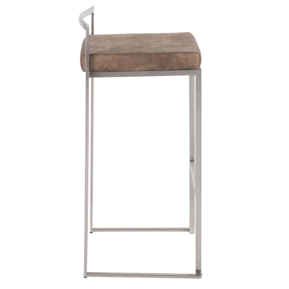 Fuji Stacker 30" Fixed-Height Barstool - Set of 3