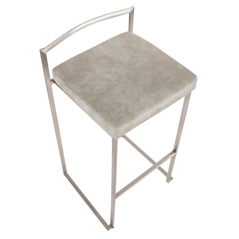 Fuji Stacker 30" Fixed-Height Barstool - Set of 3