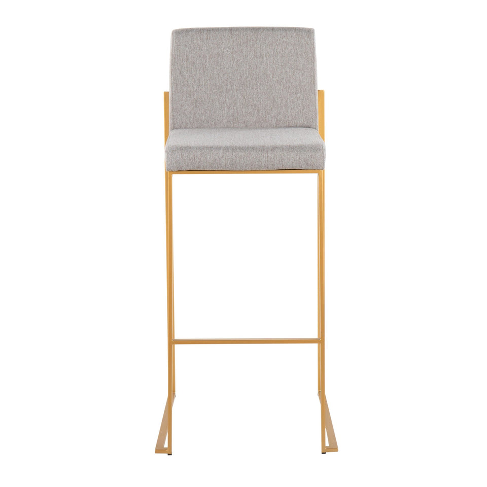 Fuji High Back 30" Fixed-Height Barstool - Set of 3