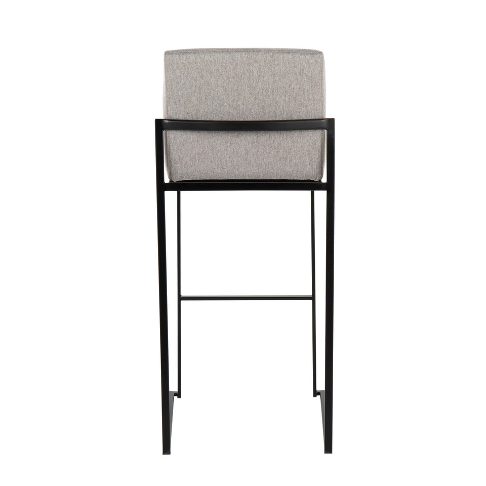 Fuji High Back 30" Fixed-Height Barstool - Set of 3