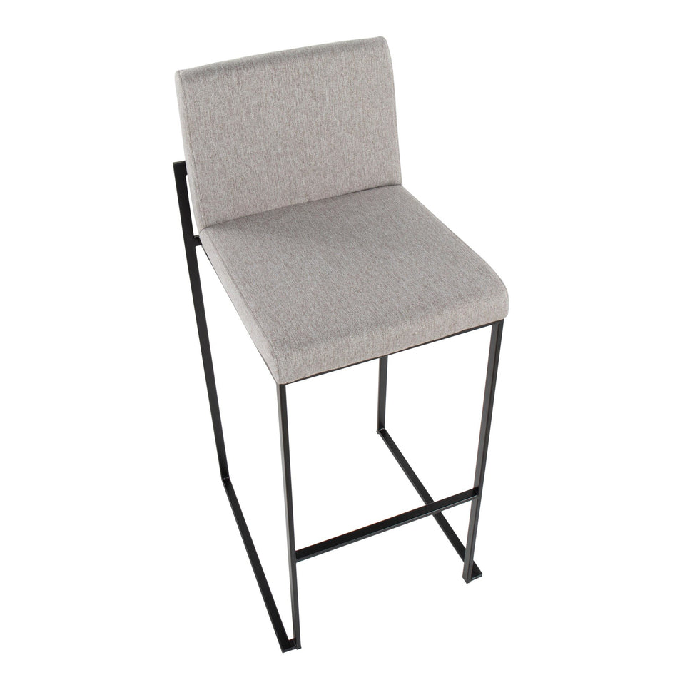 Fuji High Back 30" Fixed-Height Barstool - Set of 3