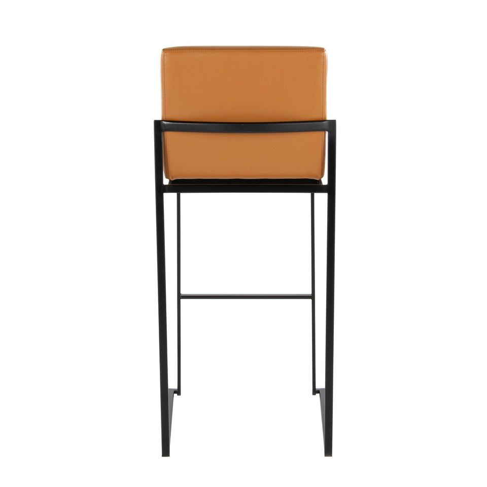 Fuji High Back 30" Fixed-Height Barstool - Set of 2
