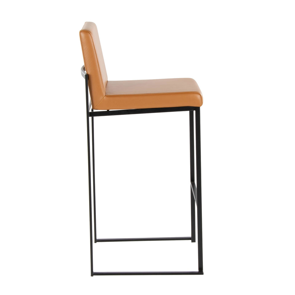Fuji High Back 30" Fixed-Height Barstool - Set of 2