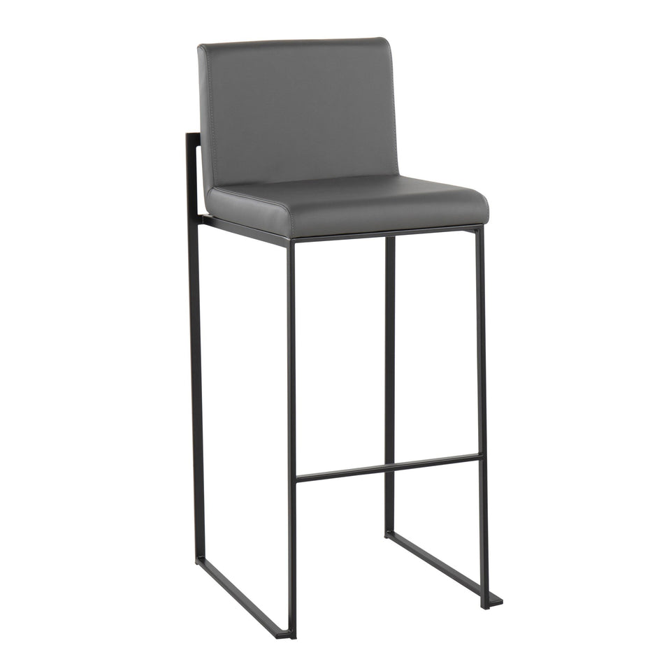 Fuji High Back 30" Fixed-Height Barstool - Set of 3