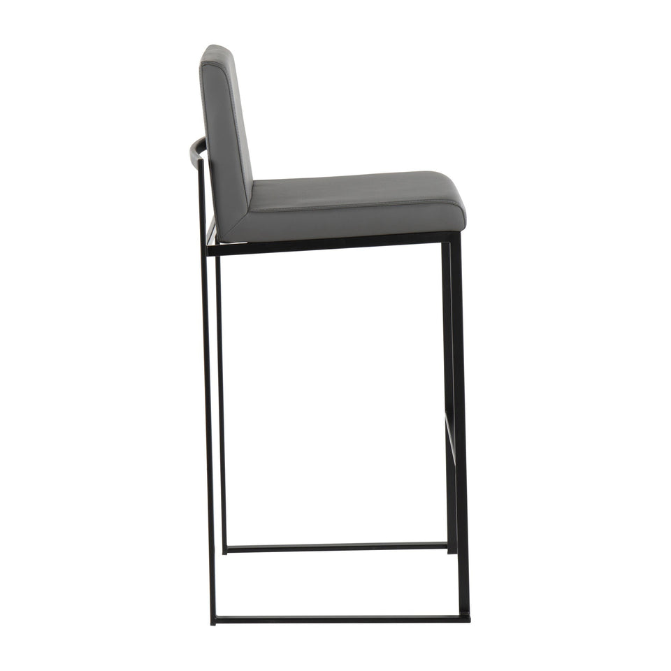 Fuji High Back 30" Fixed-Height Barstool - Set of 3