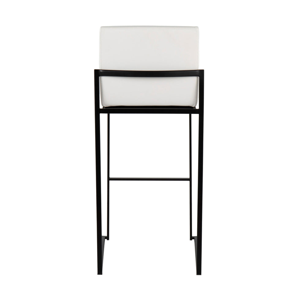 Fuji High Back 30" Fixed-Height Barstool - Set of 3