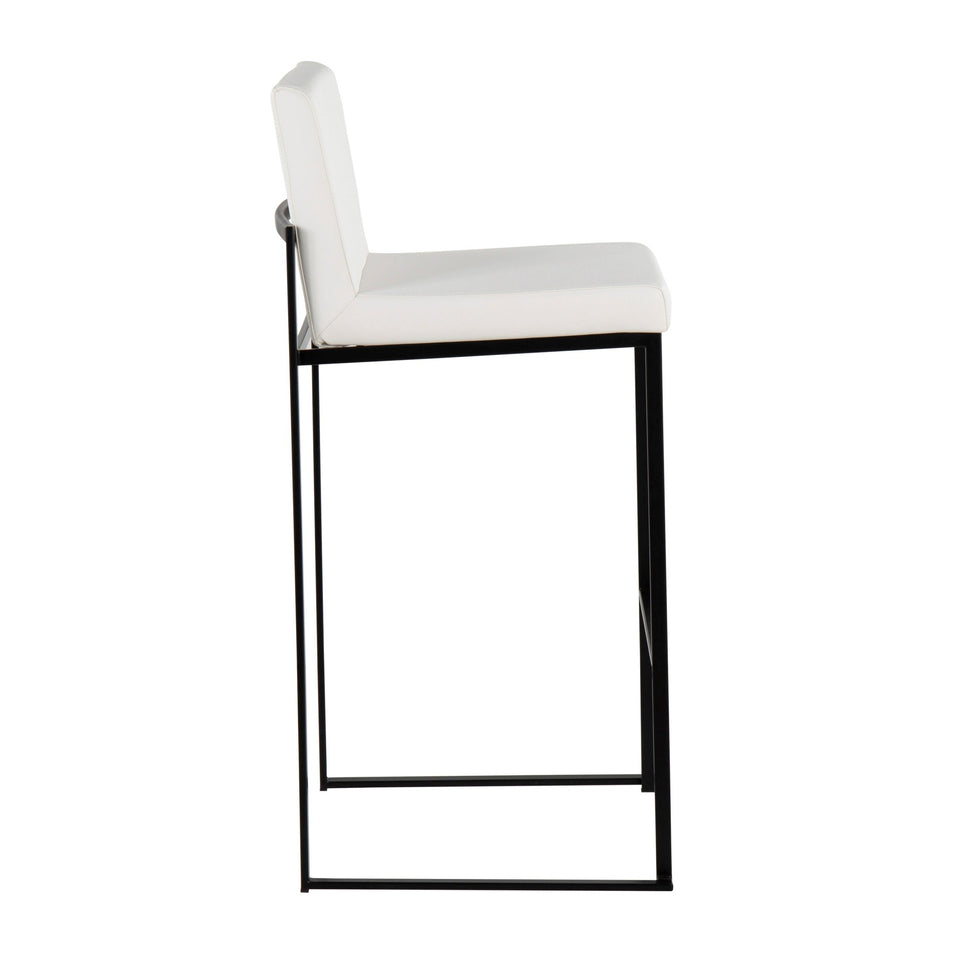 Fuji High Back 30" Fixed-Height Barstool - Set of 3
