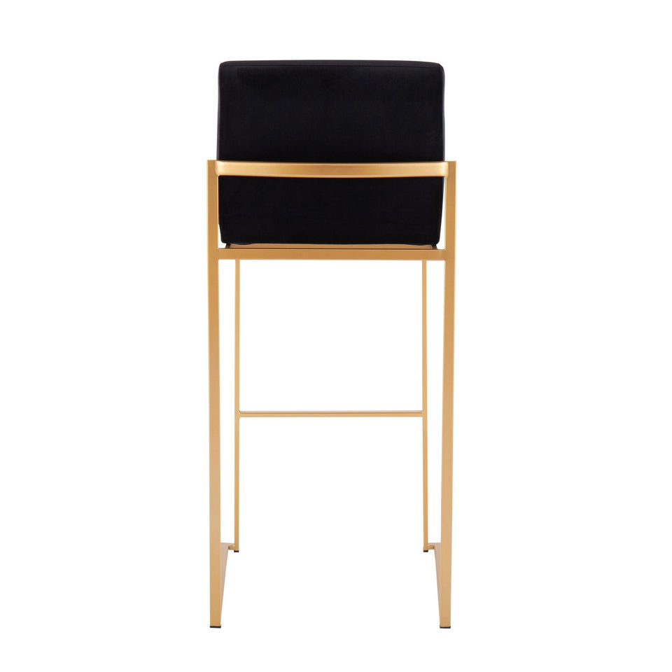 Fuji High Back 30" Fixed-Height Barstool - Set of 3