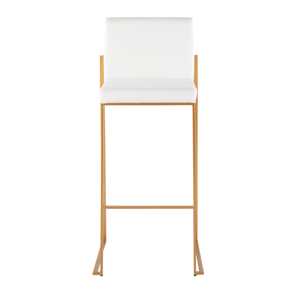 Fuji High Back 30" Fixed-Height Barstool - Set of 3