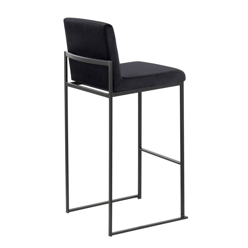 Fuji High Back 30" Fixed-Height Barstool - Set of 3