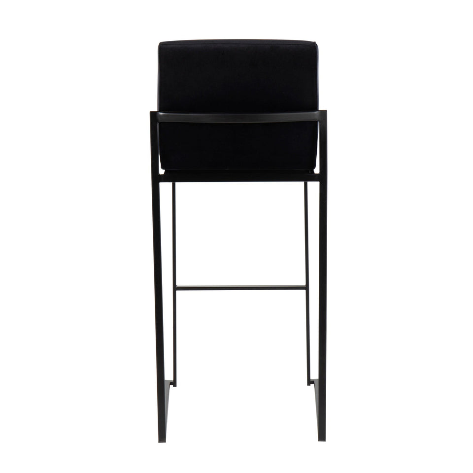 Fuji High Back 30" Fixed-Height Barstool - Set of 3