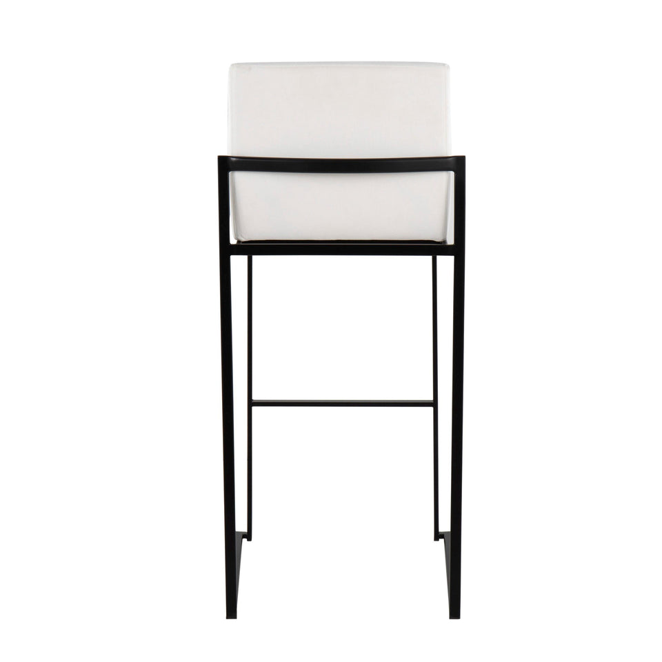 Fuji High Back 30" Fixed-Height Barstool - Set of 3