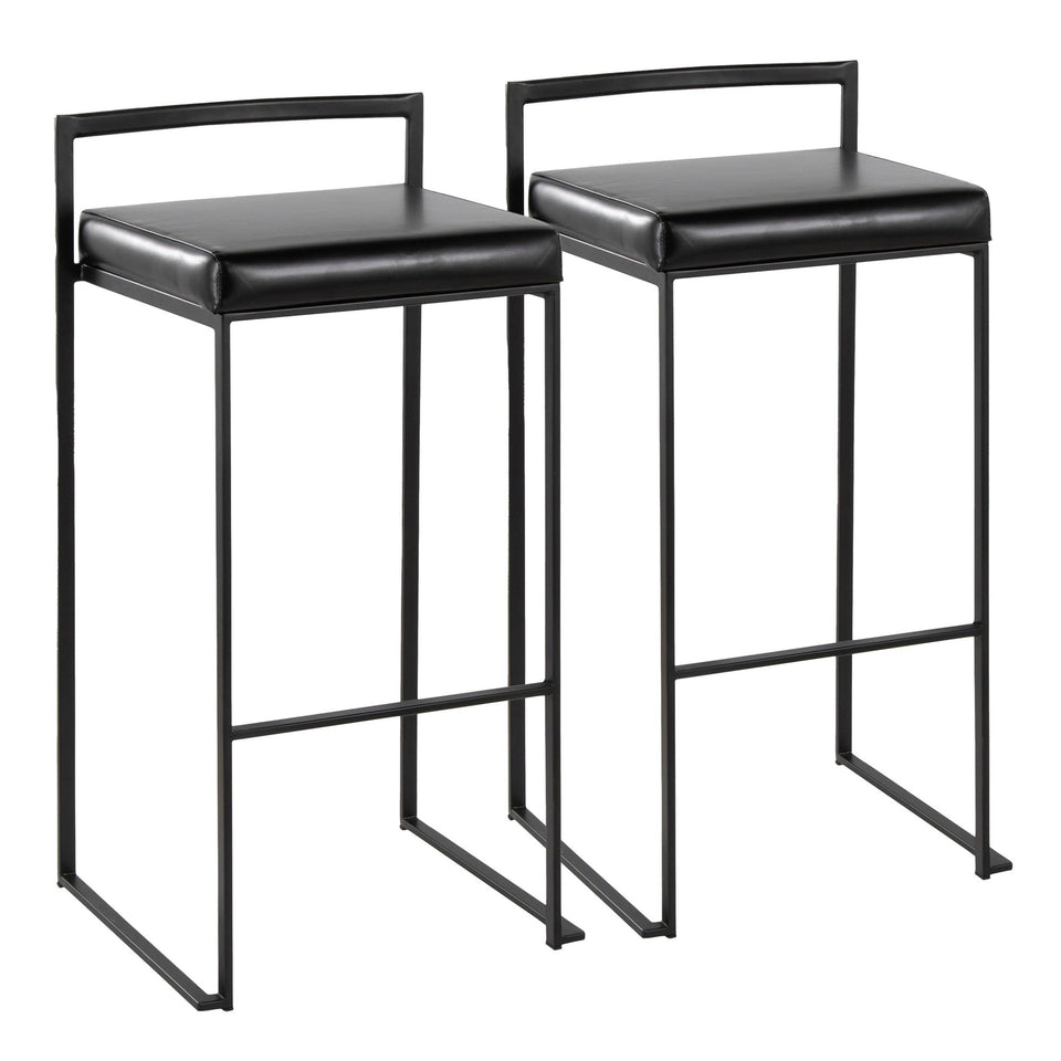 Fuji Stacker 30" Fixed-Height Barstool - Set of 2