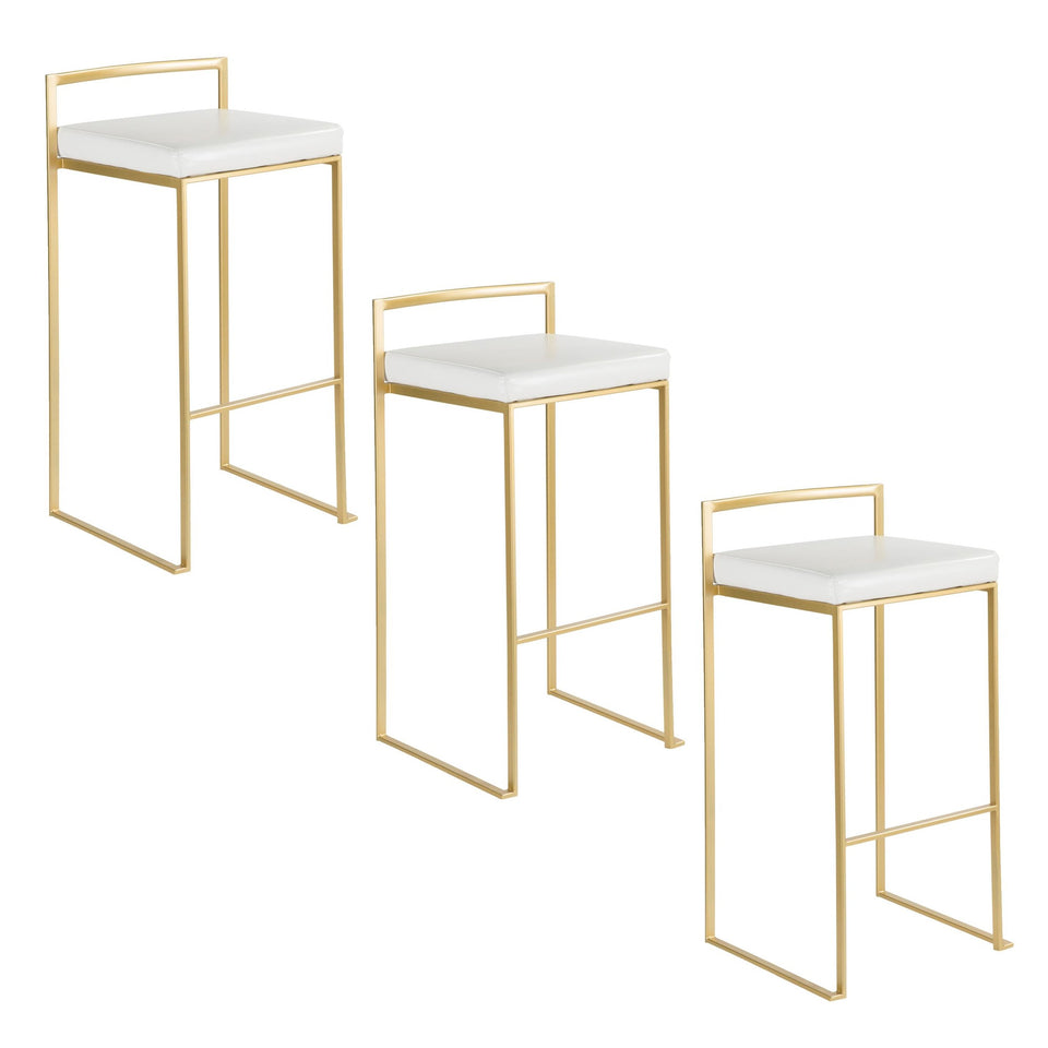 Fuji Stacker 30" Fixed-Height Barstool - Set of 3