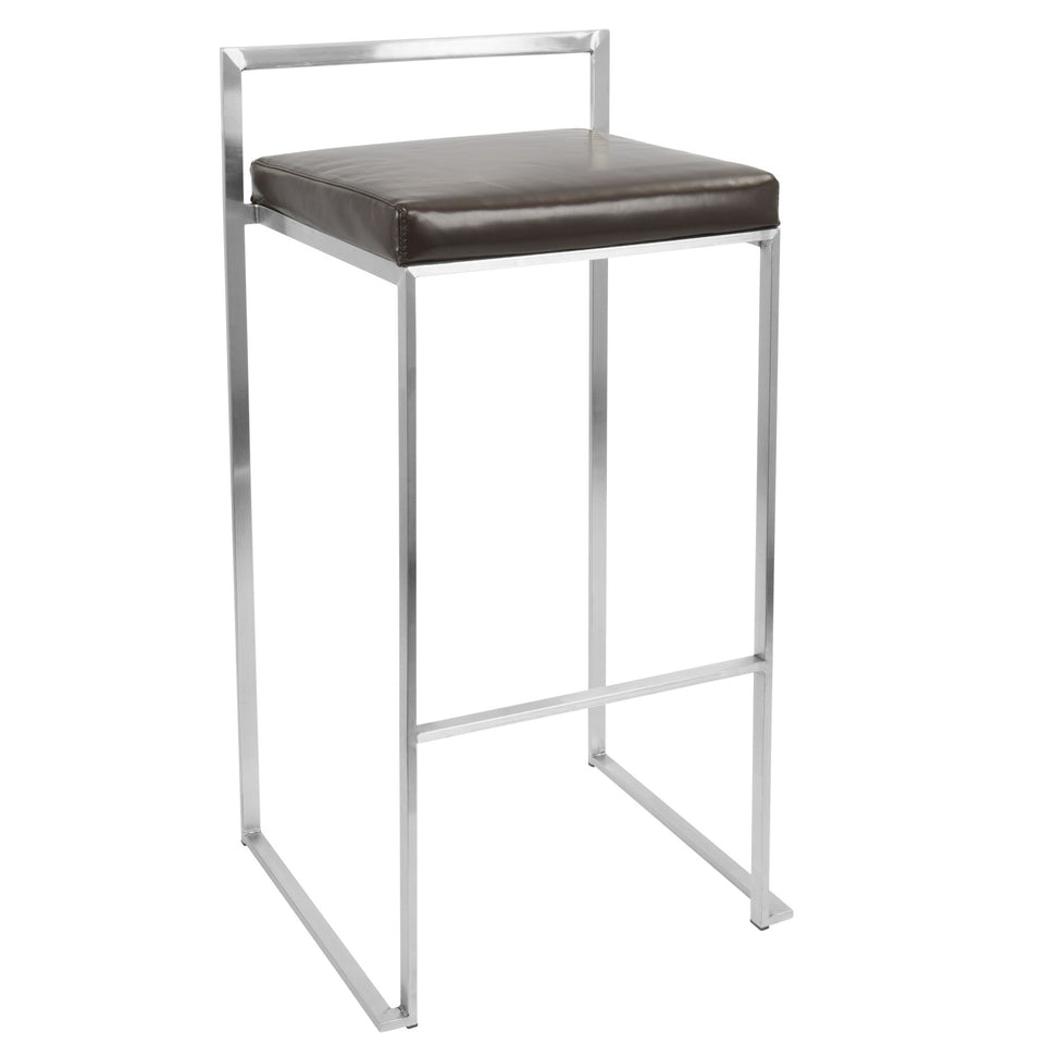 Fuji Stacker 30" Fixed-Height Barstool - Set of 3