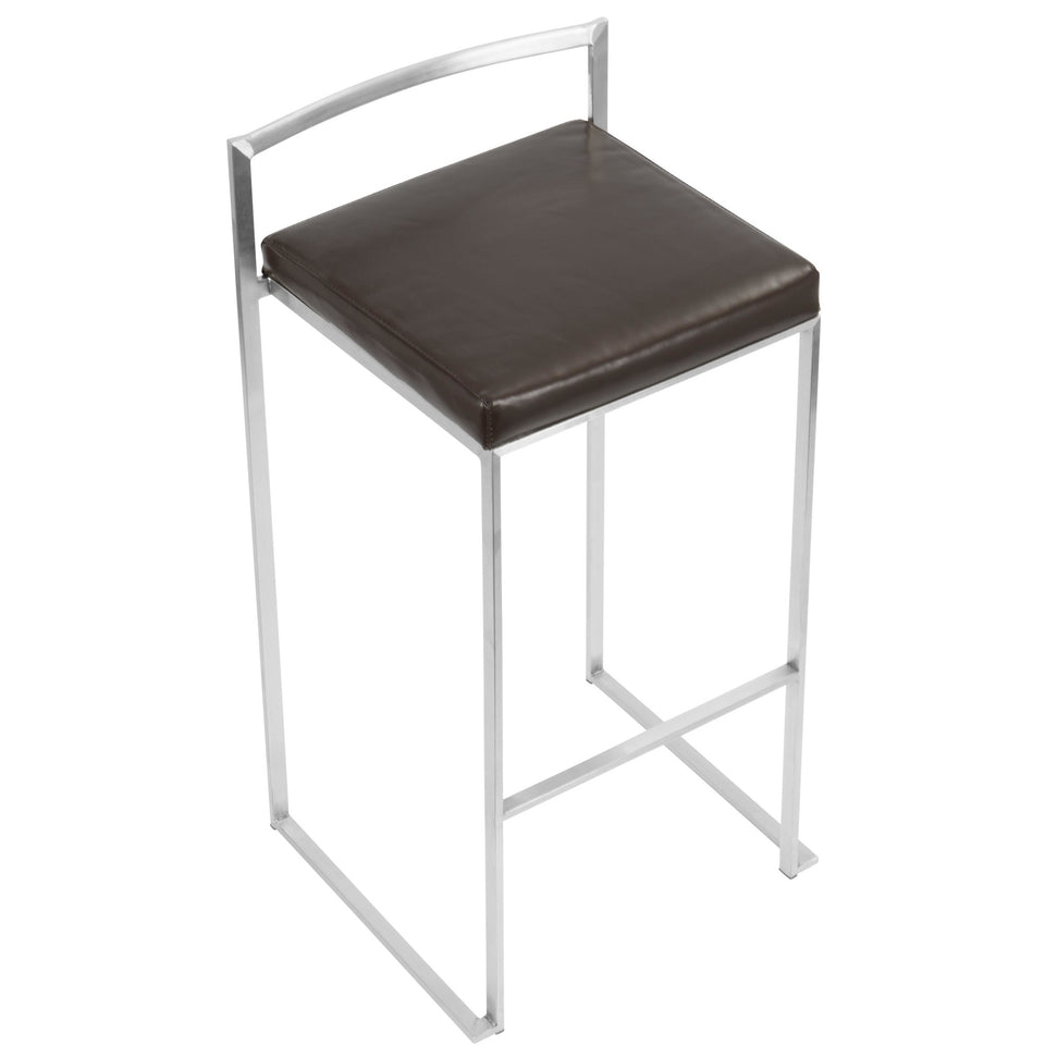Fuji Stacker 30" Fixed-Height Barstool - Set of 3