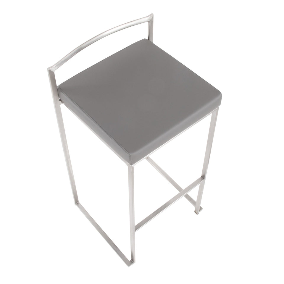 Fuji Stacker 30" Fixed-Height Barstool - Set of 3