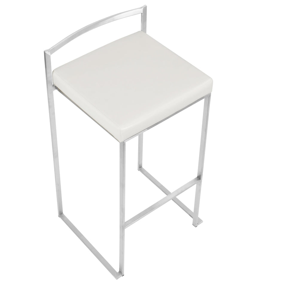 Fuji Stacker 30" Fixed-Height Barstool - Set of 3
