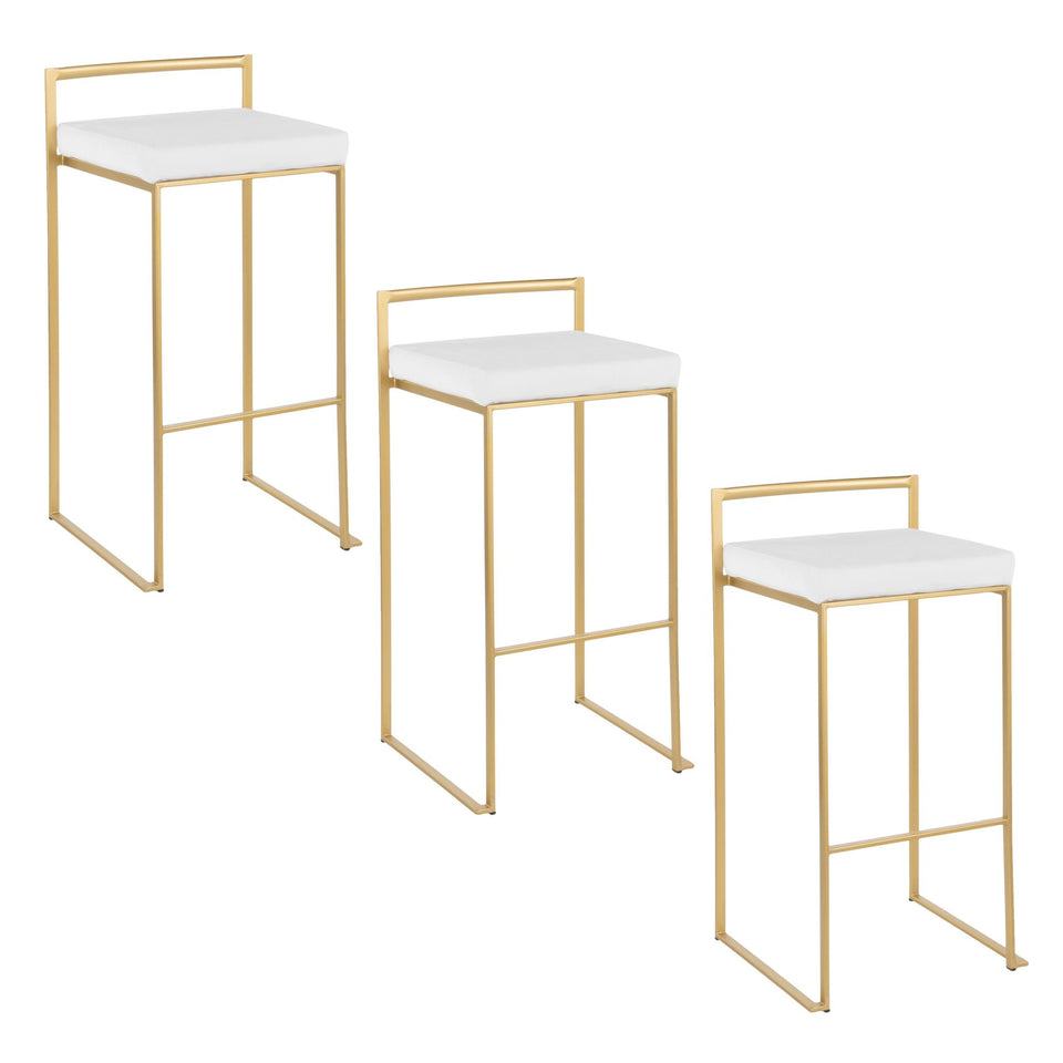Fuji Stacker 30" Fixed-Height Barstool - Set of 3
