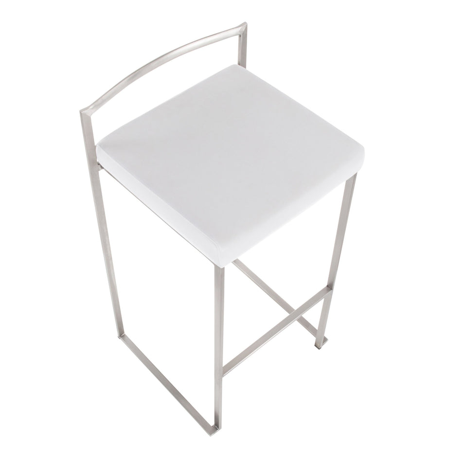 Fuji Stacker 30" Fixed-Height Barstool - Set of 3
