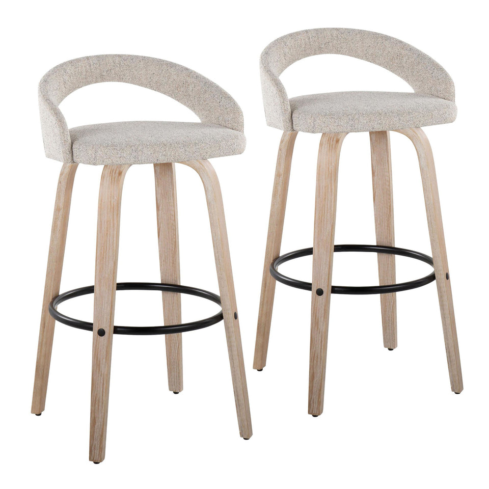 Grotto Upholstered 30" Fixed-Height Barstool - Set of 2