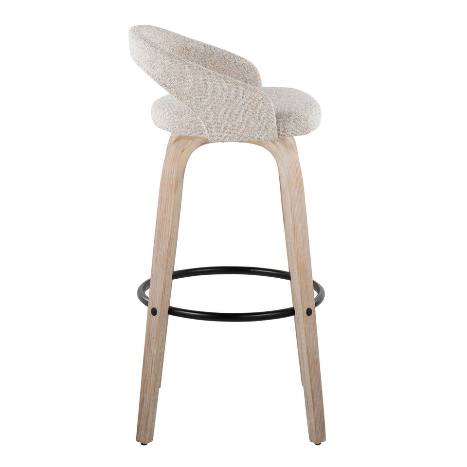 Grotto Upholstered 30" Fixed-Height Barstool - Set of 2