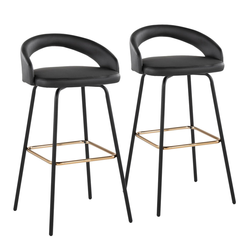 Grotto Upholstered 30" Fixed-Height Barstool - Set of 2