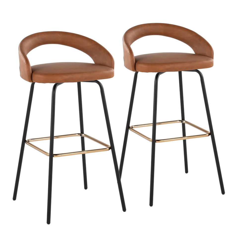 Grotto Upholstered 30" Fixed-Height Barstool - Set of 2