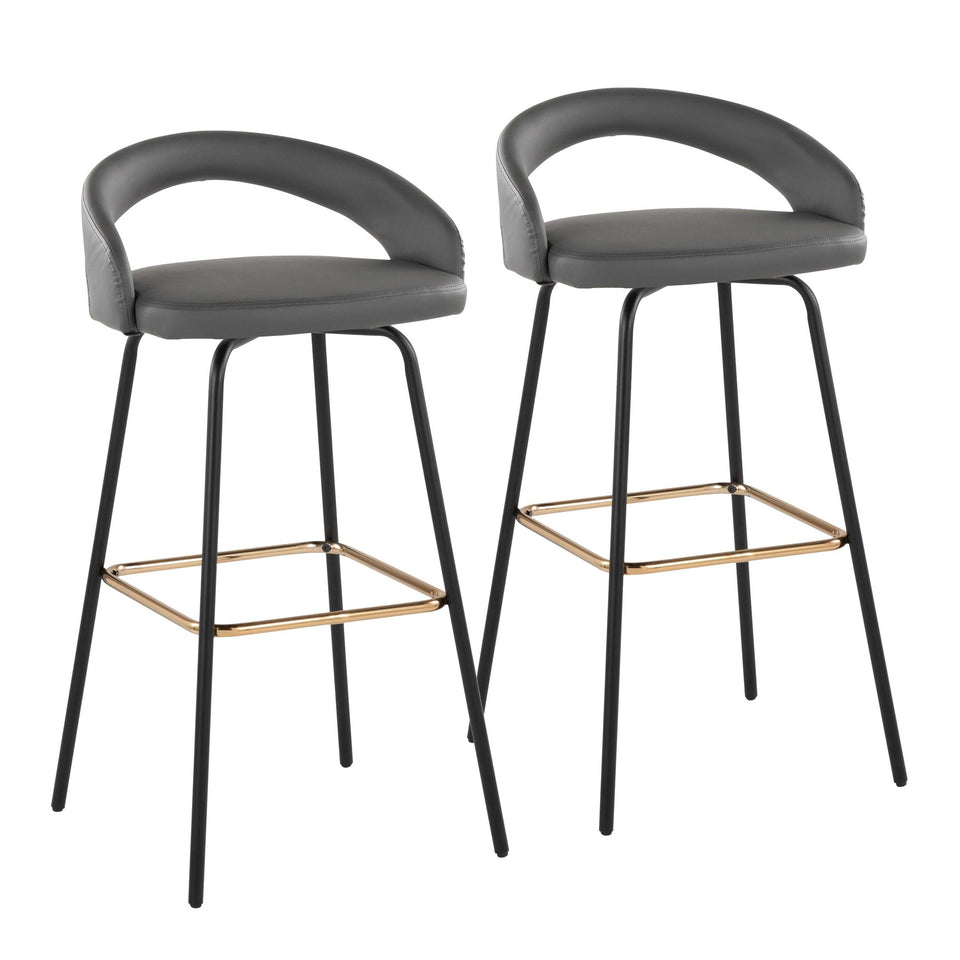 Grotto Upholstered 30" Fixed-Height Barstool - Set of 2