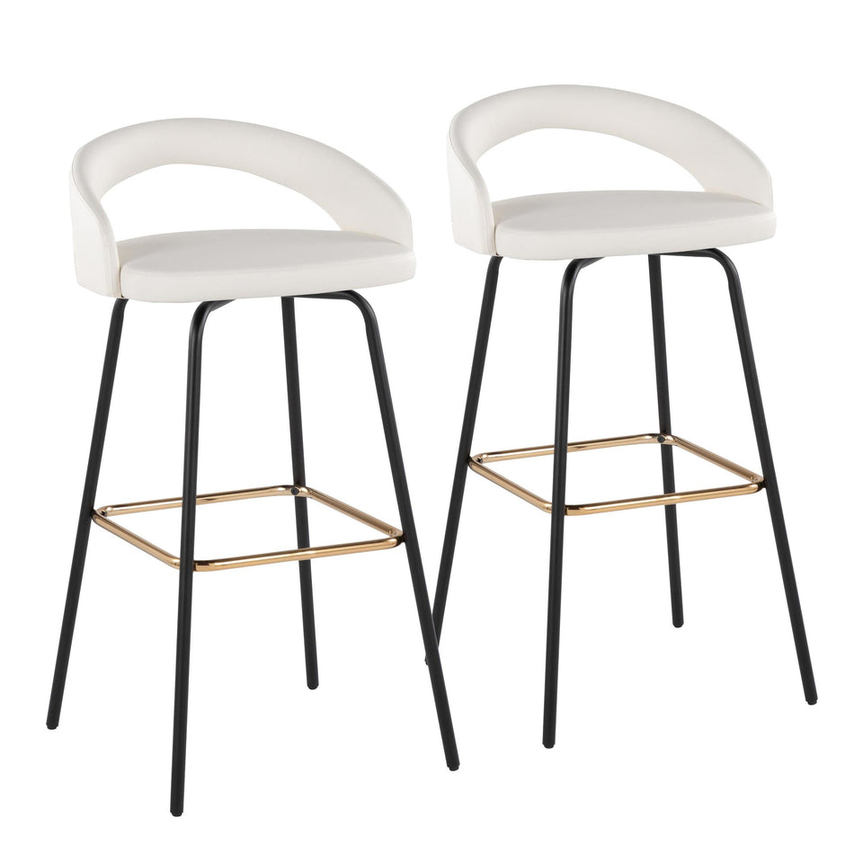 Grotto Upholstered 30" Fixed-Height Barstool - Set of 2