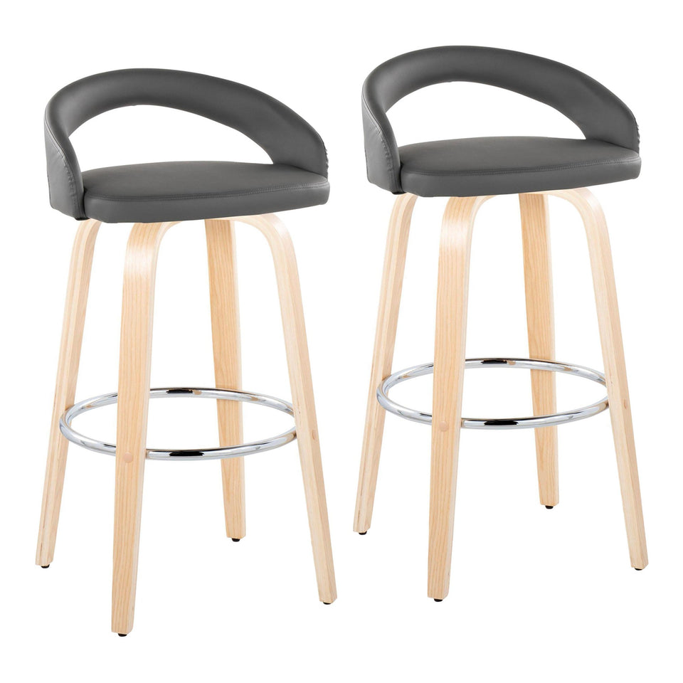 Grotto Upholstered 30" Fixed-Height Barstool - Set of 2