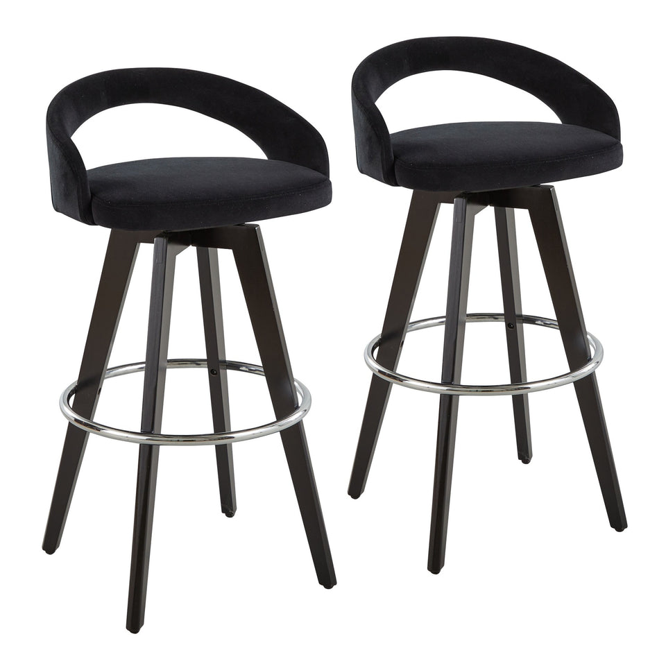 Grotto Upholstered 30" Fixed-Height Barstool - Set of 2