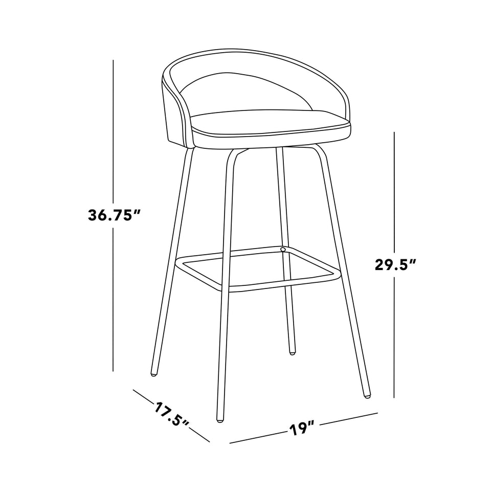 Grotto Upholstered 30" Fixed-Height Barstool - Set of 2