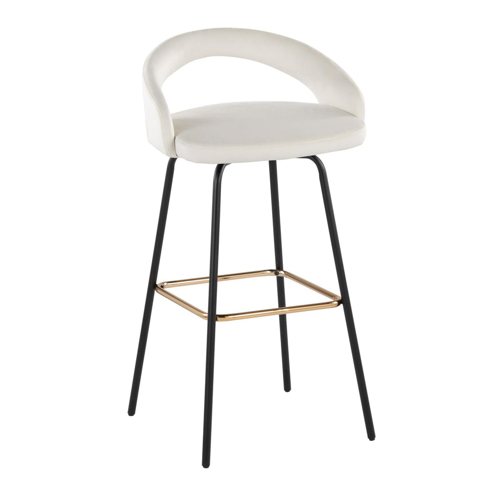 Grotto Upholstered 30" Fixed-Height Barstool - Set of 2