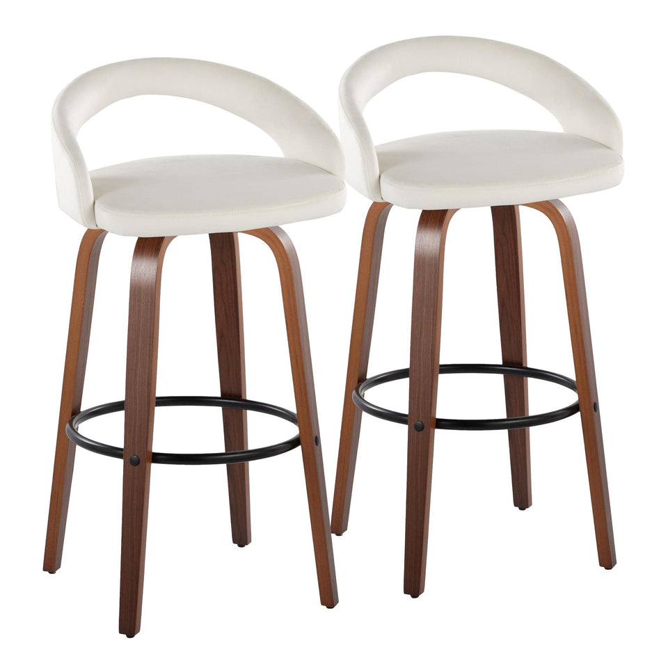 Grotto Upholstered 30" Fixed-Height Barstool - Set of 2