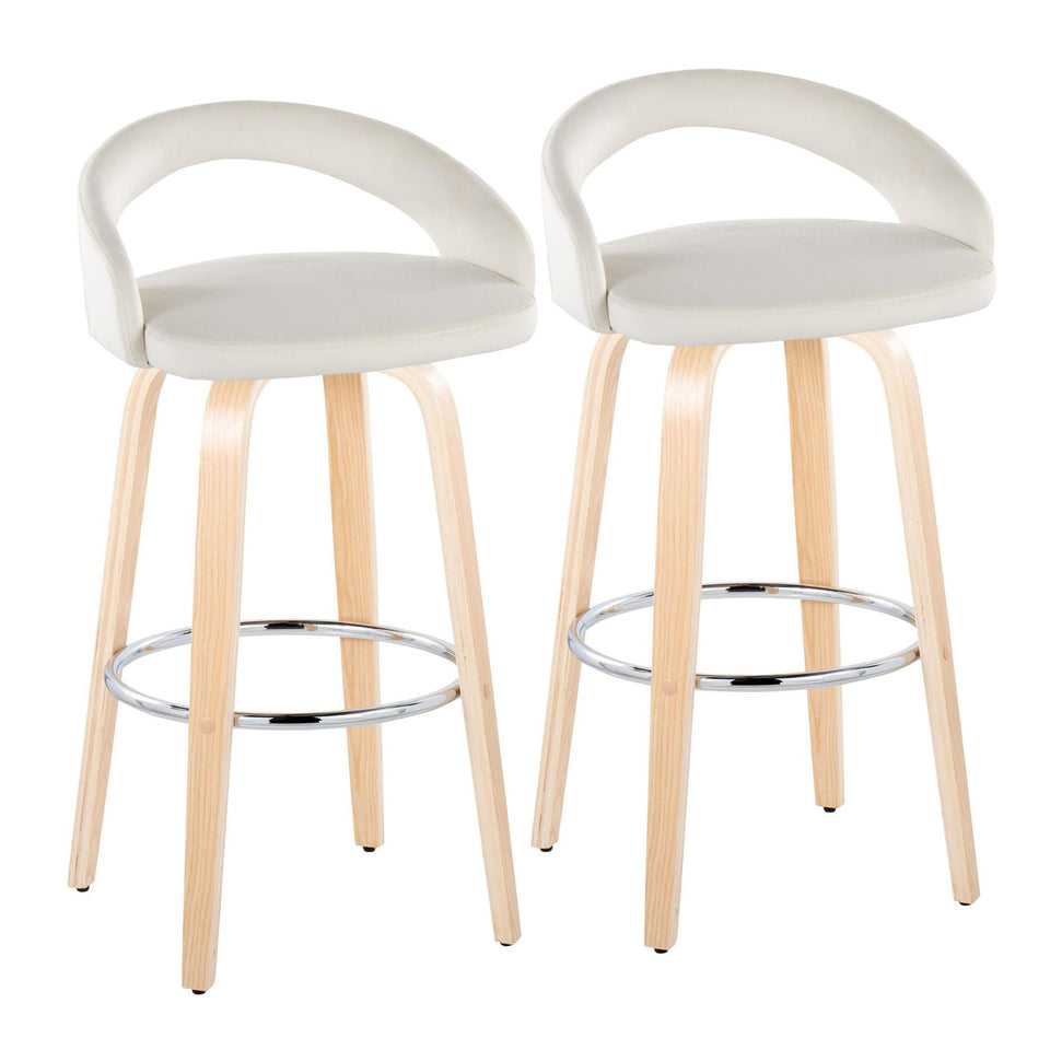 Grotto Upholstered 30" Fixed-Height Barstool - Set of 2