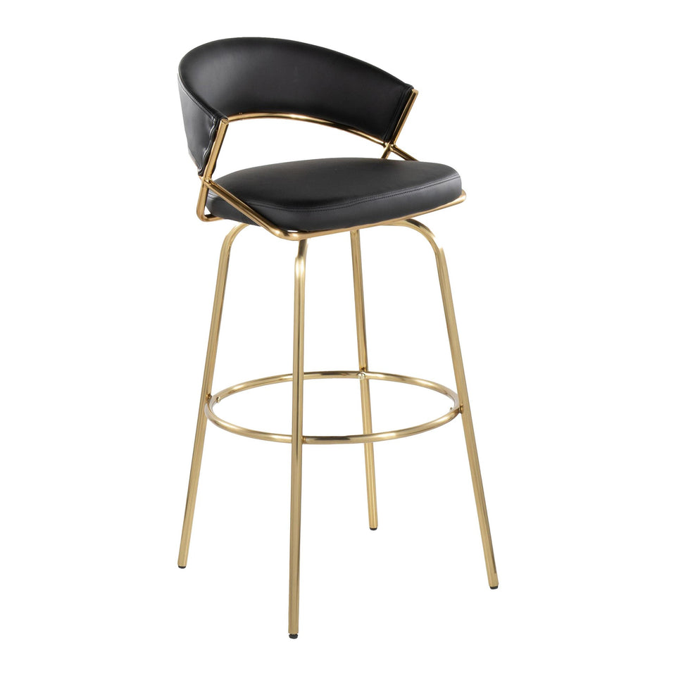 Jie 30" Fixed-Height Barstool - Set of 2