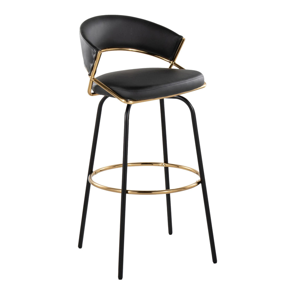 Jie 30" Fixed-Height Barstool - Set of 2