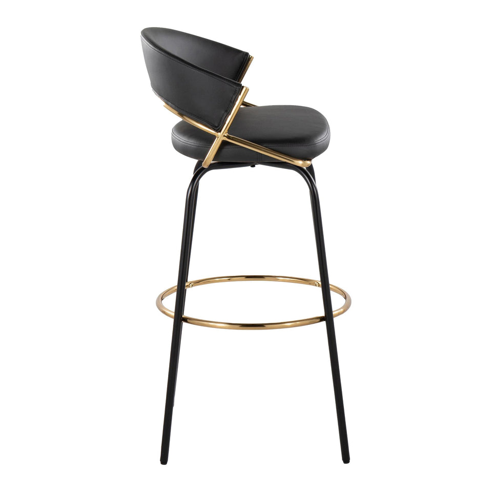 Jie 30" Fixed-Height Barstool - Set of 2