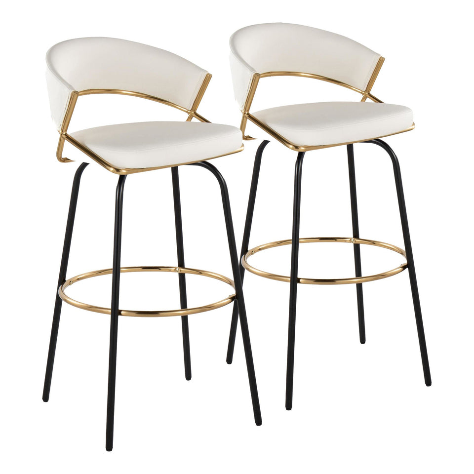 Jie 30" Fixed-Height Barstool - Set of 2