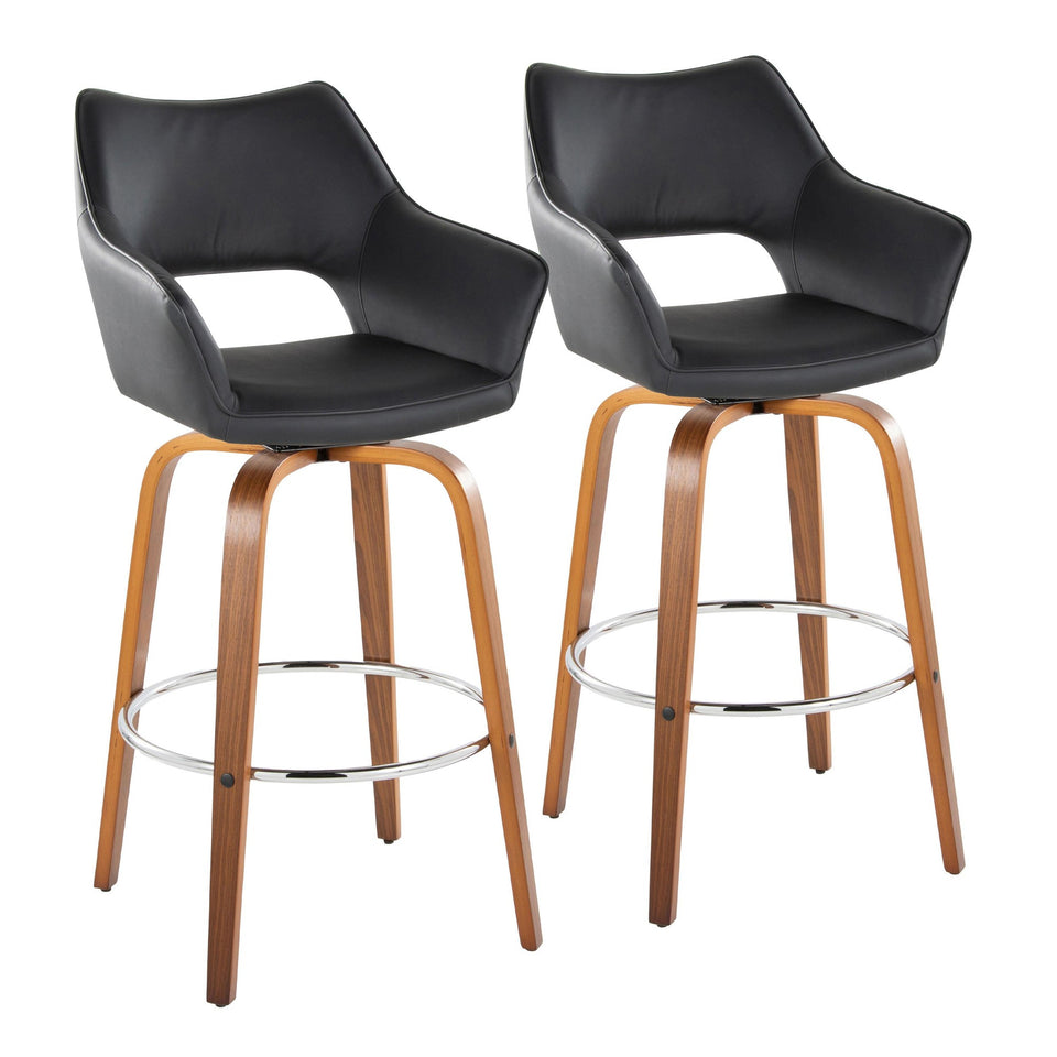 Mustang 30" Fixed-Height Xl Barstool - Set of 2