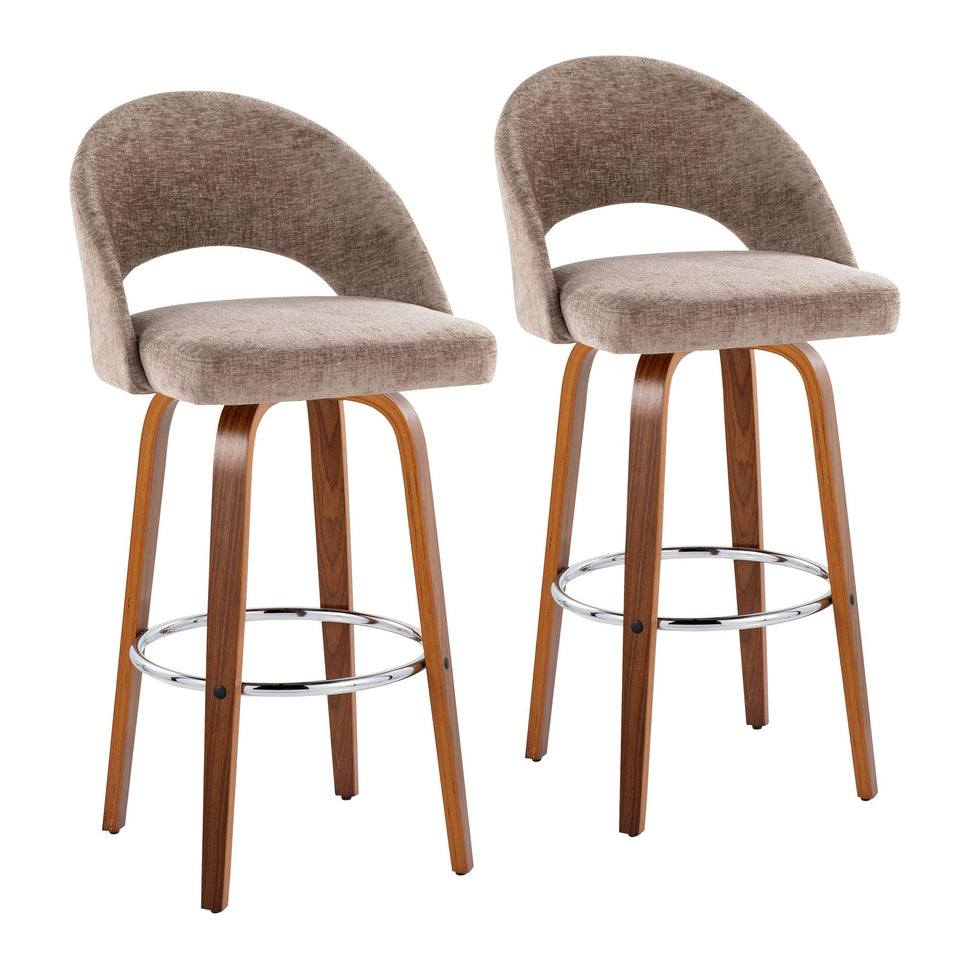 Renee Upholstered 30" Fixed-Height Barstool - Set of 2