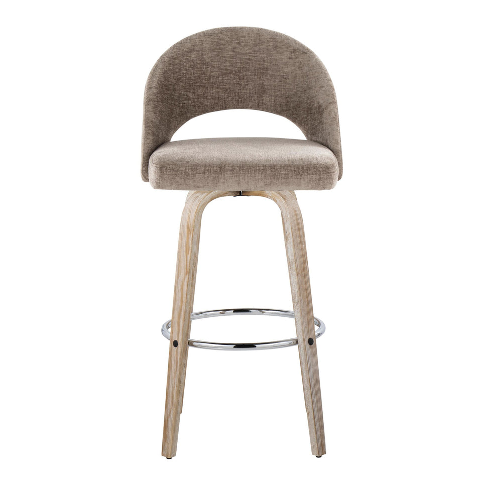 Renee Upholstered 30" Fixed-Height Barstool - Set of 2