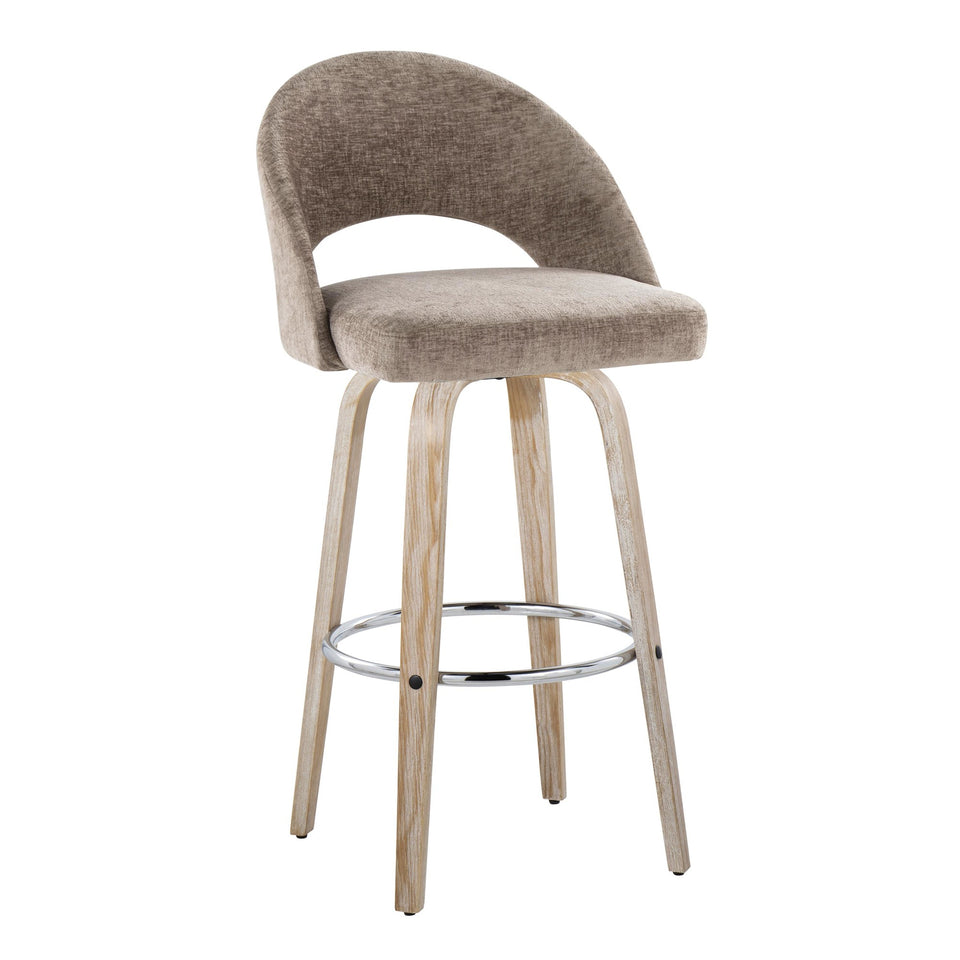 Renee Upholstered 30" Fixed-Height Barstool - Set of 2