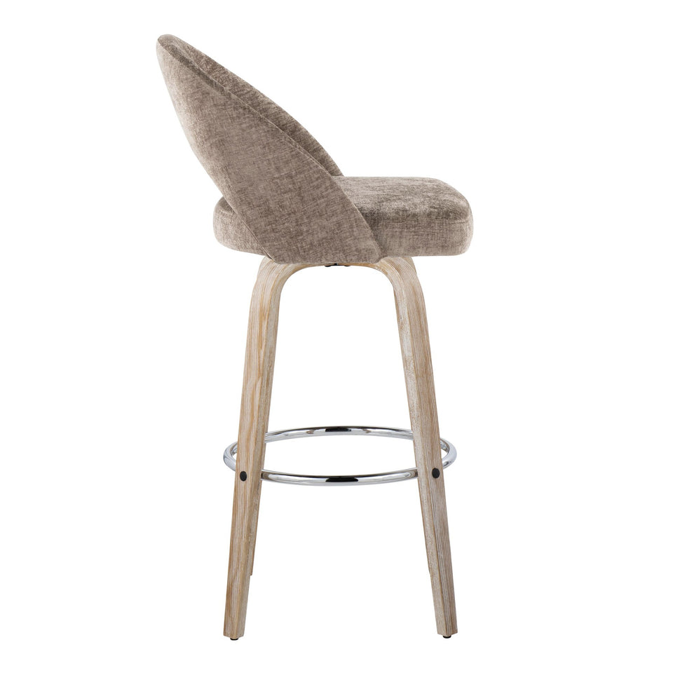 Renee Upholstered 30" Fixed-Height Barstool - Set of 2