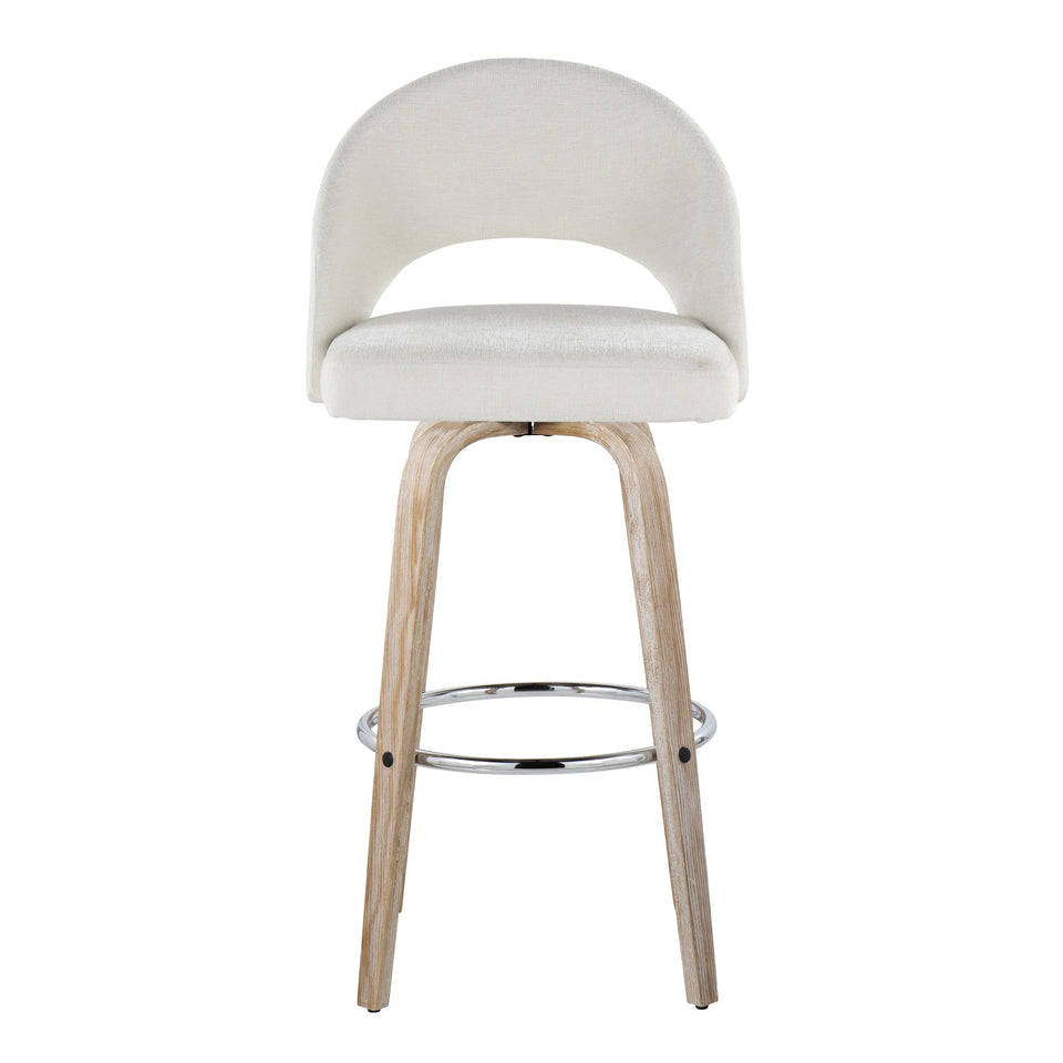 Renee Upholstered 30" Fixed-Height Barstool - Set of 2