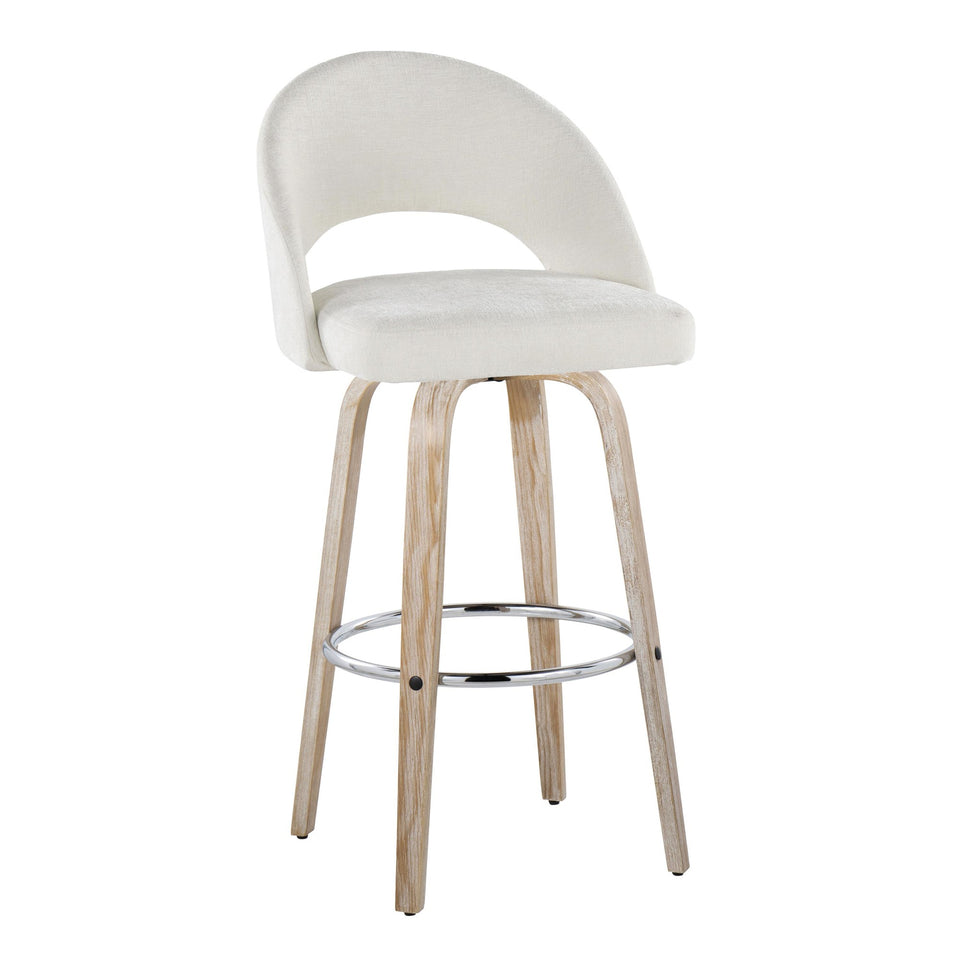 Renee Upholstered 30" Fixed-Height Barstool - Set of 2