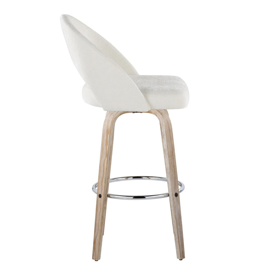 Renee Upholstered 30" Fixed-Height Barstool - Set of 2