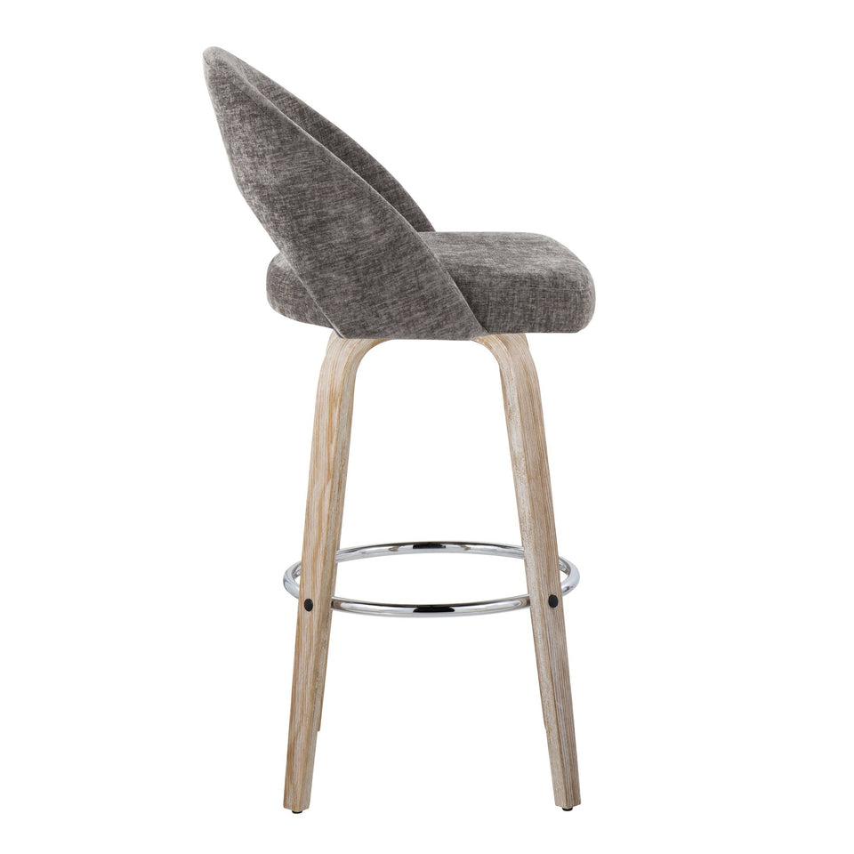 Renee Upholstered 30" Fixed-Height Barstool - Set of 2