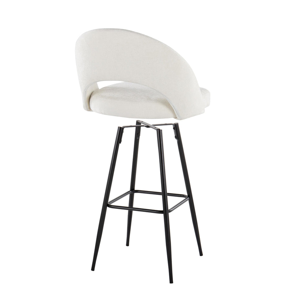 Renee Upholstered 30" Fixed-Height Barstool - Set of 2